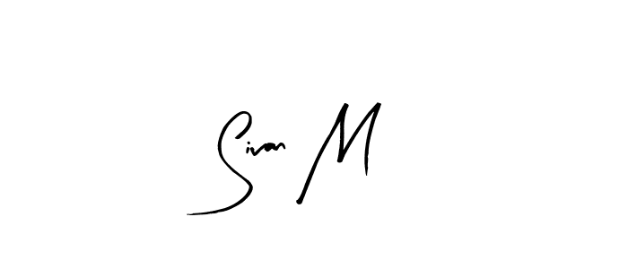 How to make Sivan M name signature. Use Arty Signature style for creating short signs online. This is the latest handwritten sign. Sivan M signature style 8 images and pictures png