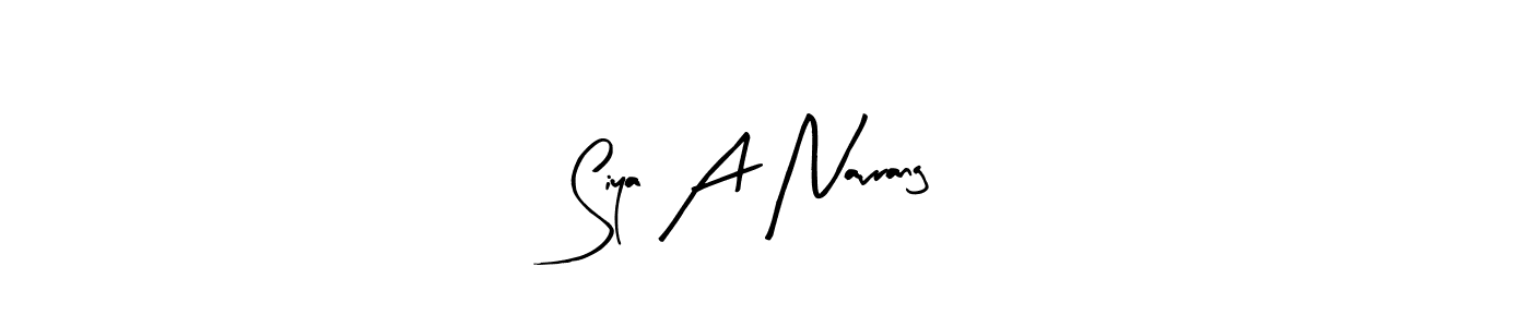 Make a beautiful signature design for name Siya A Navrang. Use this online signature maker to create a handwritten signature for free. Siya A Navrang signature style 8 images and pictures png