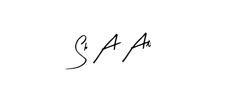 You can use this online signature creator to create a handwritten signature for the name Sk A Ali. This is the best online autograph maker. Sk A Ali signature style 8 images and pictures png