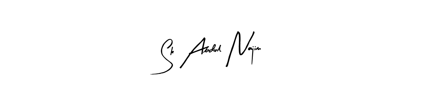 if you are searching for the best signature style for your name Sk Abdul Najim. so please give up your signature search. here we have designed multiple signature styles  using Arty Signature. Sk Abdul Najim signature style 8 images and pictures png