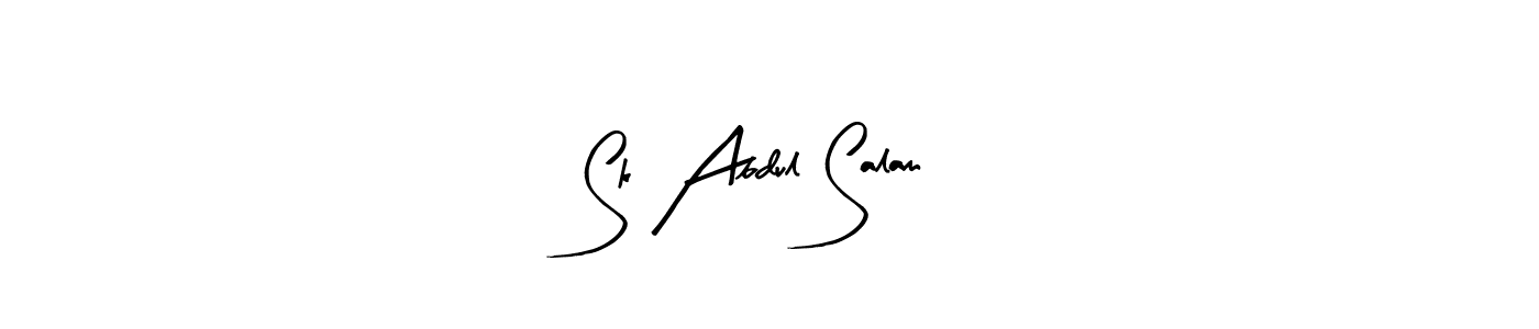 if you are searching for the best signature style for your name Sk Abdul Salam. so please give up your signature search. here we have designed multiple signature styles  using Arty Signature. Sk Abdul Salam signature style 8 images and pictures png