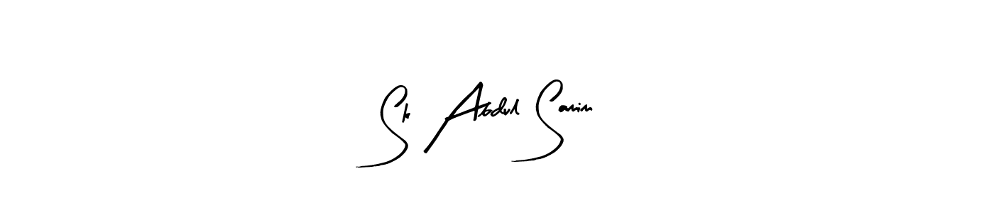 Design your own signature with our free online signature maker. With this signature software, you can create a handwritten (Arty Signature) signature for name Sk Abdul Samim. Sk Abdul Samim signature style 8 images and pictures png