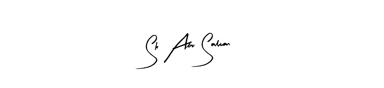 Use a signature maker to create a handwritten signature online. With this signature software, you can design (Arty Signature) your own signature for name Sk Abu Salman. Sk Abu Salman signature style 8 images and pictures png