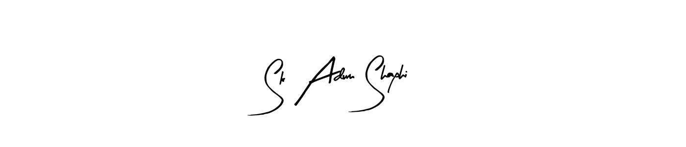 How to make Sk Adum Shaphi name signature. Use Arty Signature style for creating short signs online. This is the latest handwritten sign. Sk Adum Shaphi signature style 8 images and pictures png