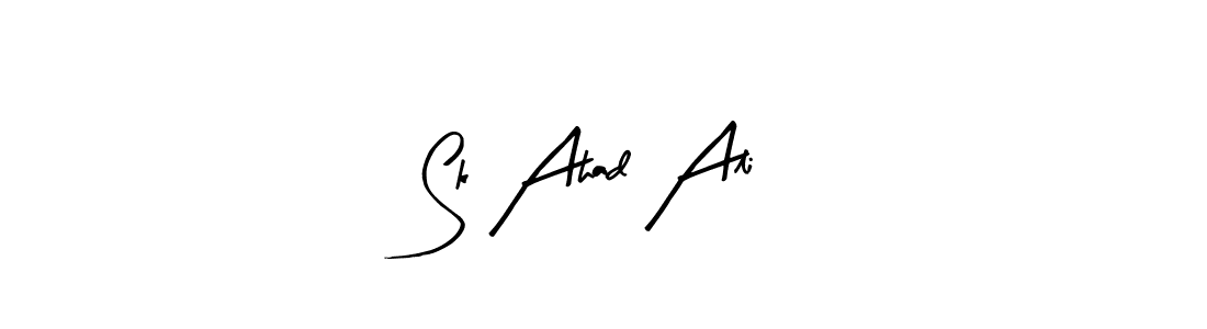 Create a beautiful signature design for name Sk Ahad Ali. With this signature (Arty Signature) fonts, you can make a handwritten signature for free. Sk Ahad Ali signature style 8 images and pictures png