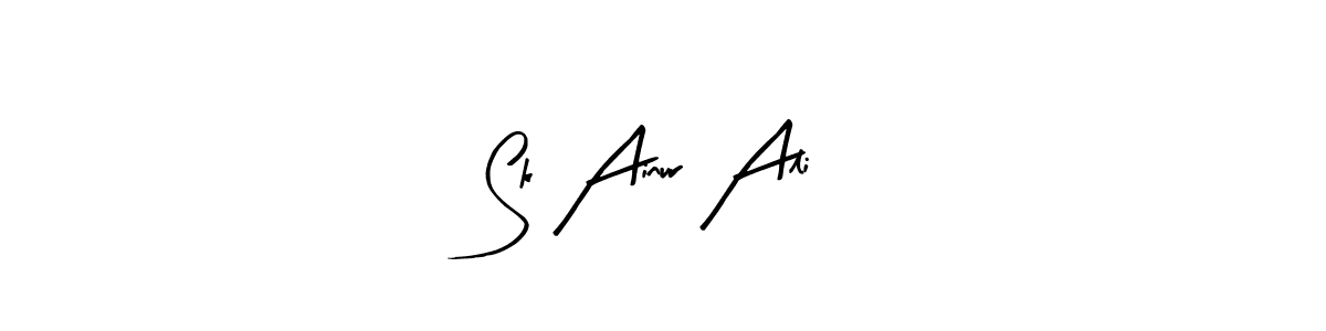 Design your own signature with our free online signature maker. With this signature software, you can create a handwritten (Arty Signature) signature for name Sk Ainur Ali. Sk Ainur Ali signature style 8 images and pictures png