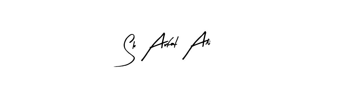 Use a signature maker to create a handwritten signature online. With this signature software, you can design (Arty Signature) your own signature for name Sk Arfat Ali. Sk Arfat Ali signature style 8 images and pictures png