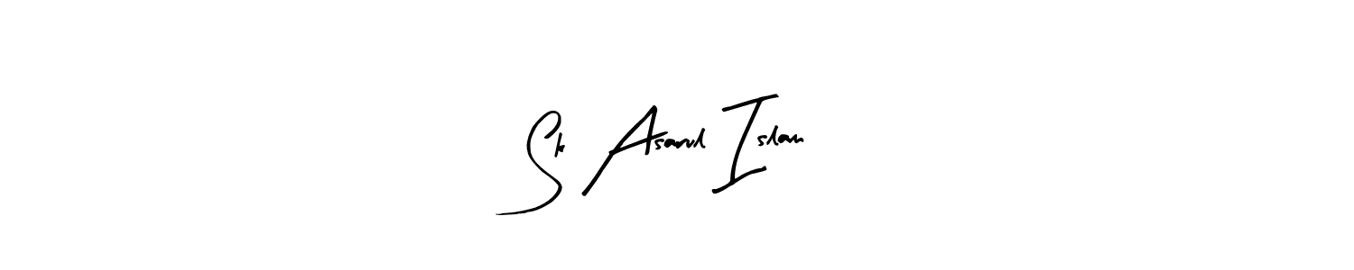 Make a beautiful signature design for name Sk Asarul Islam. With this signature (Arty Signature) style, you can create a handwritten signature for free. Sk Asarul Islam signature style 8 images and pictures png