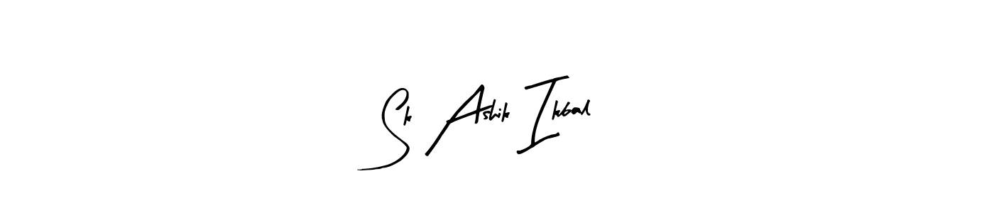 Make a beautiful signature design for name Sk Ashik Ikbal. With this signature (Arty Signature) style, you can create a handwritten signature for free. Sk Ashik Ikbal signature style 8 images and pictures png