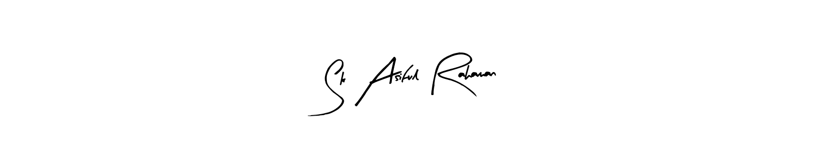 How to make Sk Asiful Rahaman name signature. Use Arty Signature style for creating short signs online. This is the latest handwritten sign. Sk Asiful Rahaman signature style 8 images and pictures png