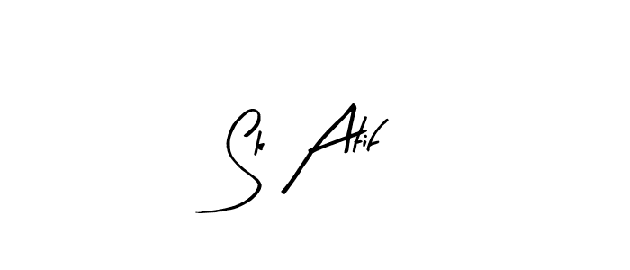 Create a beautiful signature design for name Sk Atif. With this signature (Arty Signature) fonts, you can make a handwritten signature for free. Sk Atif signature style 8 images and pictures png
