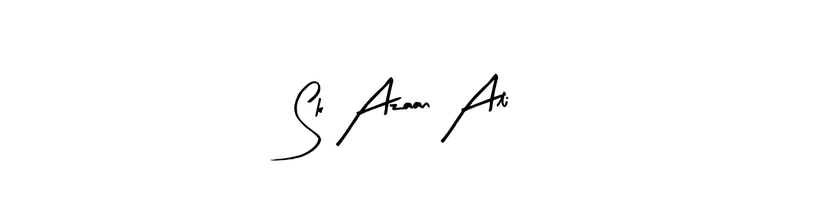 The best way (Arty Signature) to make a short signature is to pick only two or three words in your name. The name Sk Azaan Ali include a total of six letters. For converting this name. Sk Azaan Ali signature style 8 images and pictures png