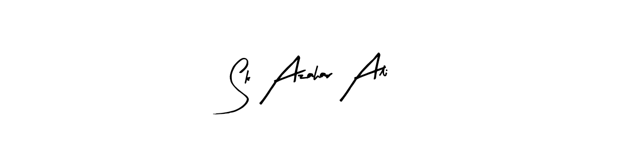 Use a signature maker to create a handwritten signature online. With this signature software, you can design (Arty Signature) your own signature for name Sk Azahar Ali. Sk Azahar Ali signature style 8 images and pictures png