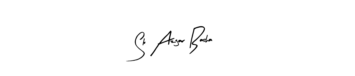 Use a signature maker to create a handwritten signature online. With this signature software, you can design (Arty Signature) your own signature for name Sk Azgar Basha. Sk Azgar Basha signature style 8 images and pictures png