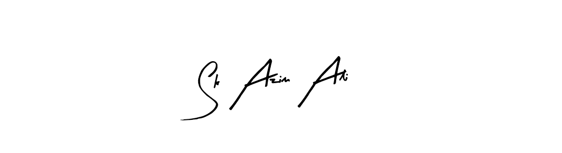 Arty Signature is a professional signature style that is perfect for those who want to add a touch of class to their signature. It is also a great choice for those who want to make their signature more unique. Get Sk Azim Ali name to fancy signature for free. Sk Azim Ali signature style 8 images and pictures png