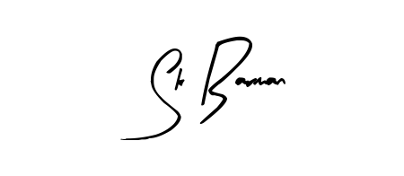 The Arty Signature font transforms the name Sk Barman into an executive sign with sharp precision and distinguished character. Sk Barman signature style 8 images and pictures png