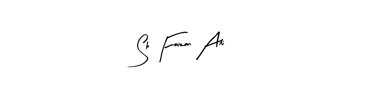 How to make Sk Faizan Ali name signature. Use Arty Signature style for creating short signs online. This is the latest handwritten sign. Sk Faizan Ali signature style 8 images and pictures png