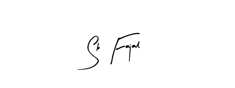 Arty Signature is a professional signature style that is perfect for those who want to add a touch of class to their signature. It is also a great choice for those who want to make their signature more unique. Get Sk Fajal name to fancy signature for free. Sk Fajal signature style 8 images and pictures png