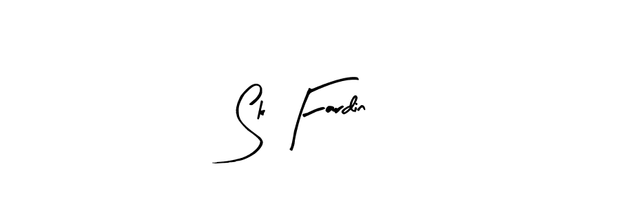 Make a beautiful signature design for name Sk Fardin. With this signature (Arty Signature) style, you can create a handwritten signature for free. Sk Fardin signature style 8 images and pictures png