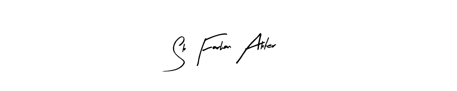 You can use this online signature creator to create a handwritten signature for the name Sk Farhan Akter. This is the best online autograph maker. Sk Farhan Akter signature style 8 images and pictures png