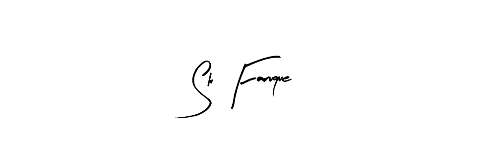 Arty Signature is a professional signature style that is perfect for those who want to add a touch of class to their signature. It is also a great choice for those who want to make their signature more unique. Get Sk Faruque name to fancy signature for free. Sk Faruque signature style 8 images and pictures png
