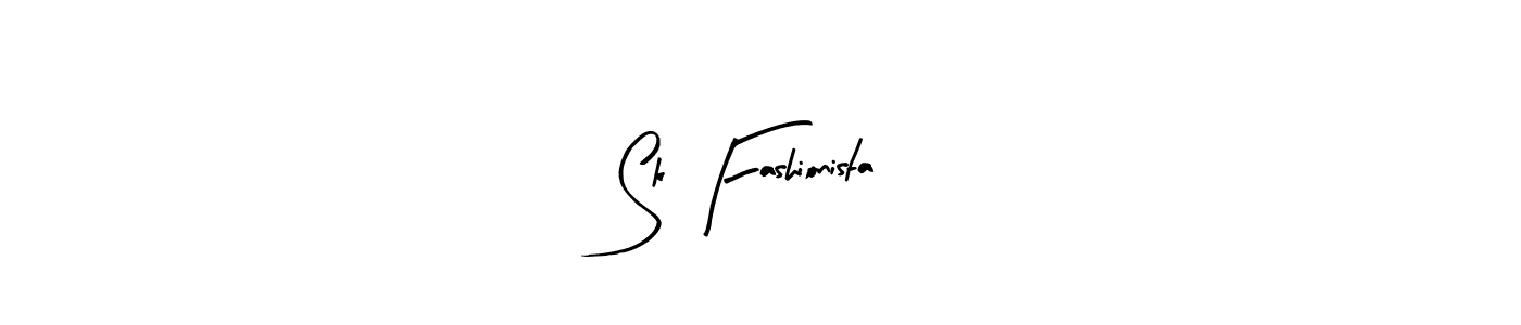 The best way (Arty Signature) to make a short signature is to pick only two or three words in your name. The name Sk Fashionista include a total of six letters. For converting this name. Sk Fashionista signature style 8 images and pictures png