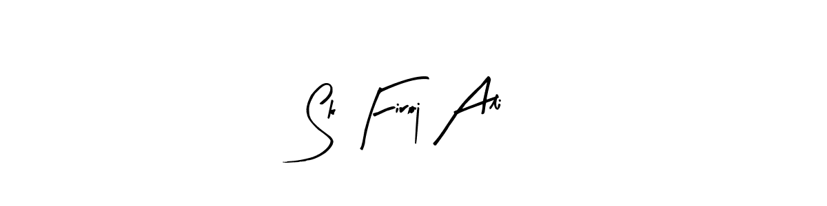 How to make Sk Firoj Ali name signature. Use Arty Signature style for creating short signs online. This is the latest handwritten sign. Sk Firoj Ali signature style 8 images and pictures png