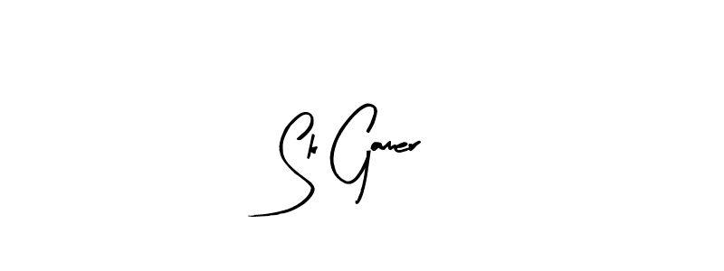 Create a beautiful signature design for name Sk Gamer. With this signature (Arty Signature) fonts, you can make a handwritten signature for free. Sk Gamer signature style 8 images and pictures png
