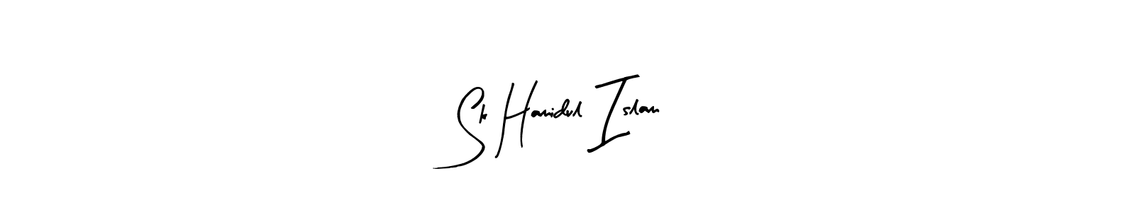 How to make Sk Hamidul Islam name signature. Use Arty Signature style for creating short signs online. This is the latest handwritten sign. Sk Hamidul Islam signature style 8 images and pictures png