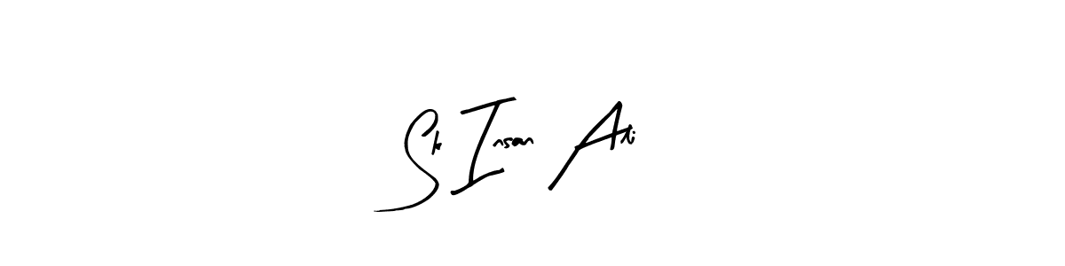 How to make Sk Insan Ali signature? Arty Signature is a professional autograph style. Create handwritten signature for Sk Insan Ali name. Sk Insan Ali signature style 8 images and pictures png