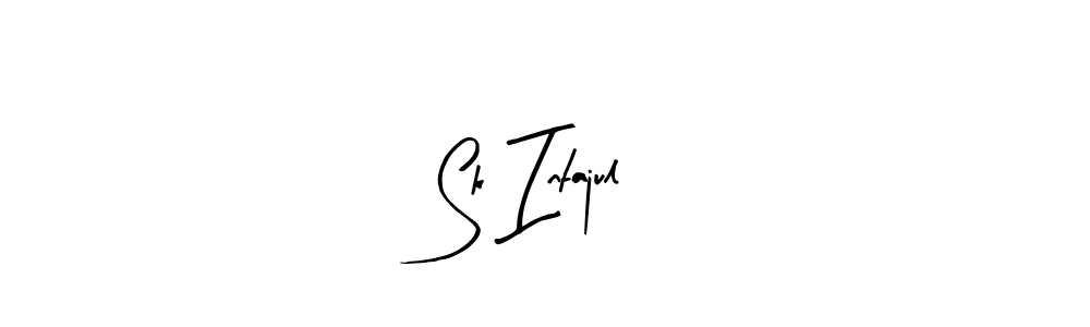 Arty Signature is a professional signature style that is perfect for those who want to add a touch of class to their signature. It is also a great choice for those who want to make their signature more unique. Get Sk Intajul name to fancy signature for free. Sk Intajul signature style 8 images and pictures png