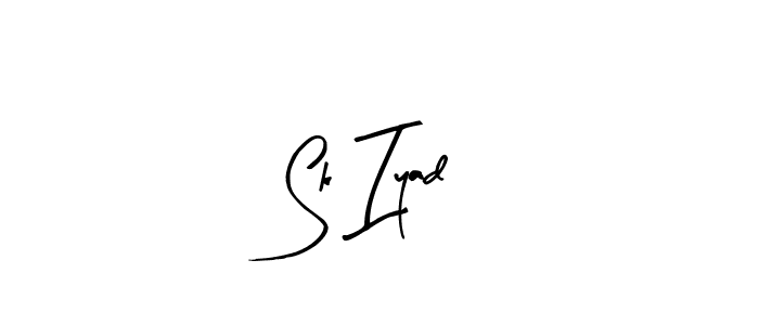 The best way (Arty Signature) to make a short signature is to pick only two or three words in your name. The name Sk Iyad include a total of six letters. For converting this name. Sk Iyad signature style 8 images and pictures png