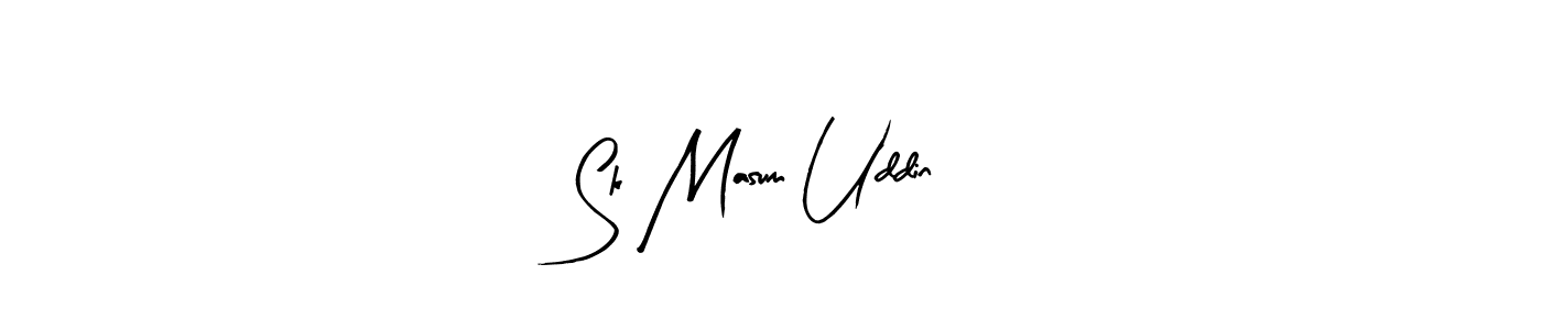 Use a signature maker to create a handwritten signature online. With this signature software, you can design (Arty Signature) your own signature for name Sk Masum Uddin. Sk Masum Uddin signature style 8 images and pictures png