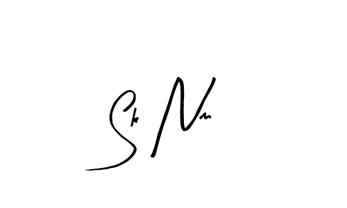Design your own signature with our free online signature maker. With this signature software, you can create a handwritten (Arty Signature) signature for name Sk Nm. Sk Nm signature style 8 images and pictures png