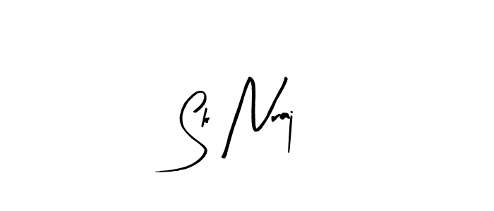 Use a signature maker to create a handwritten signature online. With this signature software, you can design (Arty Signature) your own signature for name Sk Nraj. Sk Nraj signature style 8 images and pictures png