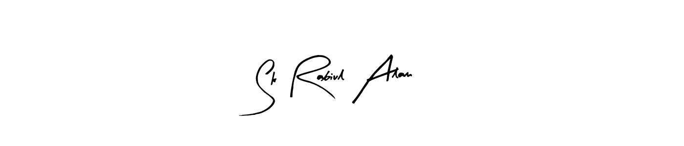 Similarly Arty Signature is the best handwritten signature design. Signature creator online .You can use it as an online autograph creator for name Sk Rabiul Alam. Sk Rabiul Alam signature style 8 images and pictures png