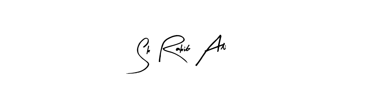 How to make Sk Rakib Ali name signature. Use Arty Signature style for creating short signs online. This is the latest handwritten sign. Sk Rakib Ali signature style 8 images and pictures png