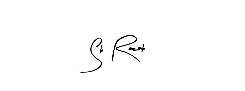 Design your own signature with our free online signature maker. With this signature software, you can create a handwritten (Arty Signature) signature for name Sk Razak. Sk Razak signature style 8 images and pictures png