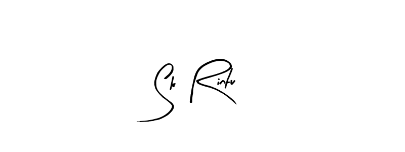 The best way (Arty Signature) to make a short signature is to pick only two or three words in your name. The name Sk Rintu include a total of six letters. For converting this name. Sk Rintu signature style 8 images and pictures png