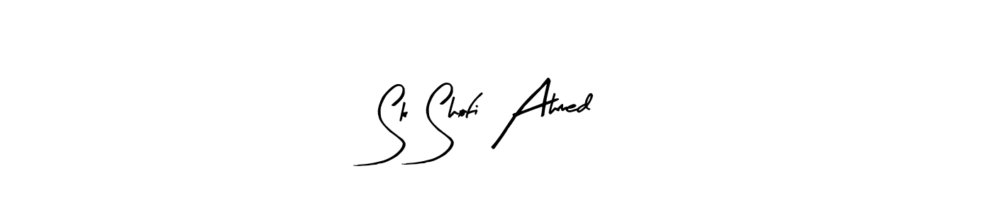 How to make Sk Shofi Ahmed name signature. Use Arty Signature style for creating short signs online. This is the latest handwritten sign. Sk Shofi Ahmed signature style 8 images and pictures png