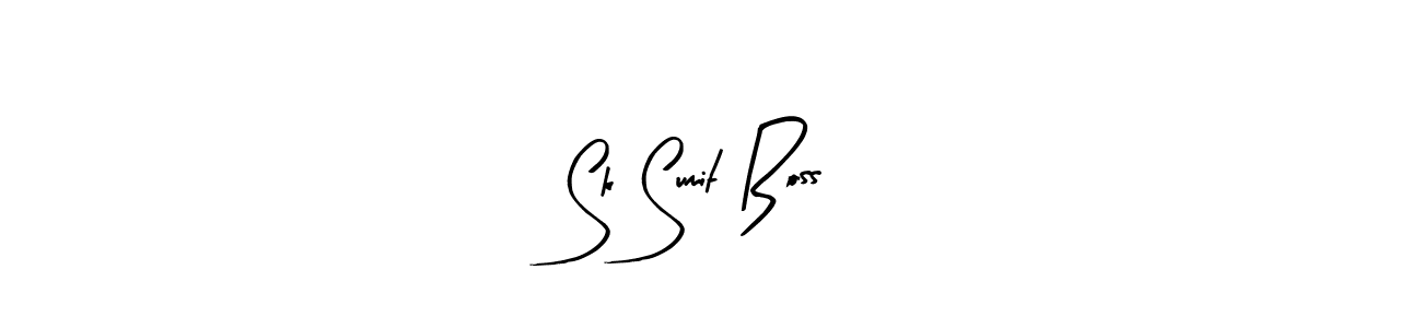 How to make Sk Sumit Boss signature? Arty Signature is a professional autograph style. Create handwritten signature for Sk Sumit Boss name. Sk Sumit Boss signature style 8 images and pictures png
