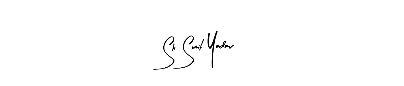 Use a signature maker to create a handwritten signature online. With this signature software, you can design (Arty Signature) your own signature for name Sk Sumit Yadav. Sk Sumit Yadav signature style 8 images and pictures png