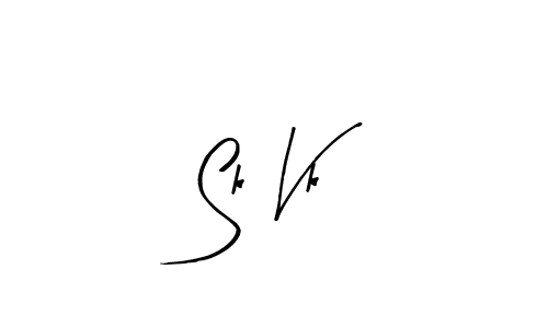 Arty Signature is a professional signature style that is perfect for those who want to add a touch of class to their signature. It is also a great choice for those who want to make their signature more unique. Get Sk Vk name to fancy signature for free. Sk Vk signature style 8 images and pictures png