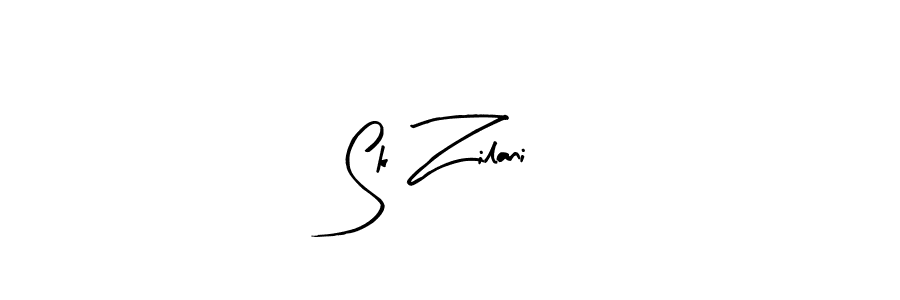 Create a beautiful signature design for name Sk Zilani. With this signature (Arty Signature) fonts, you can make a handwritten signature for free. Sk Zilani signature style 8 images and pictures png
