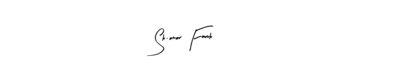 Design your own signature with our free online signature maker. With this signature software, you can create a handwritten (Arty Signature) signature for name Sk.omor Faruk****. Sk.omor Faruk**** signature style 8 images and pictures png