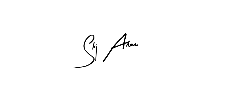 How to make Skj Alam name signature. Use Arty Signature style for creating short signs online. This is the latest handwritten sign. Skj Alam signature style 8 images and pictures png