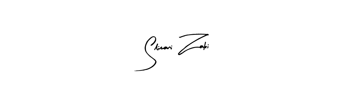 How to make Slimani Zaki signature? Arty Signature is a professional autograph style. Create handwritten signature for Slimani Zaki name. Slimani Zaki signature style 8 images and pictures png