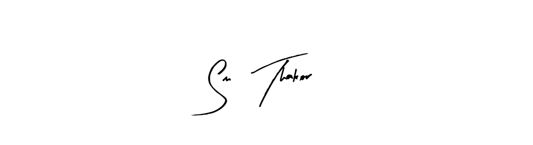 The best way (Arty Signature) to make a short signature is to pick only two or three words in your name. The name Sm   Thakor include a total of six letters. For converting this name. Sm   Thakor signature style 8 images and pictures png