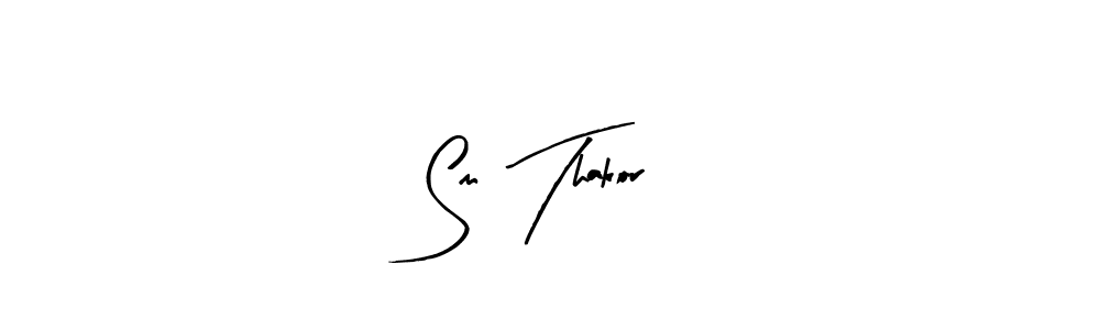 Similarly Arty Signature is the best handwritten signature design. Signature creator online .You can use it as an online autograph creator for name Sm  Thakor. Sm  Thakor signature style 8 images and pictures png