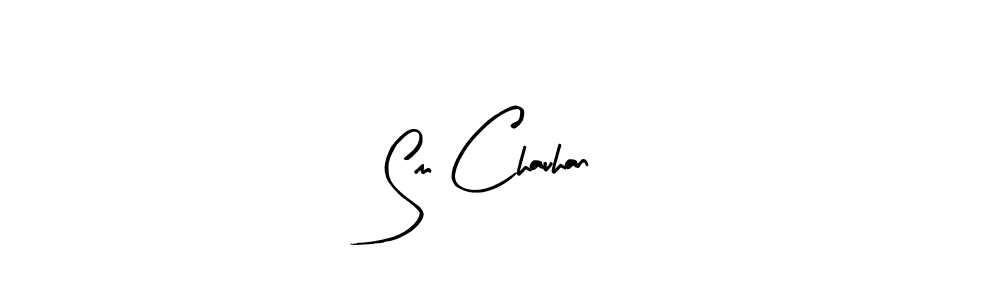 Arty Signature is a professional signature style that is perfect for those who want to add a touch of class to their signature. It is also a great choice for those who want to make their signature more unique. Get Sm Chauhan name to fancy signature for free. Sm Chauhan signature style 8 images and pictures png